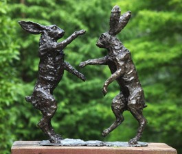 Boxing Hares by John Cox