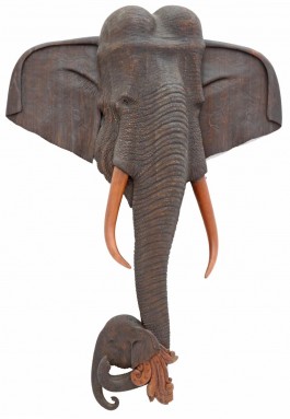 Carved African Elephants by Anon. Unknown
