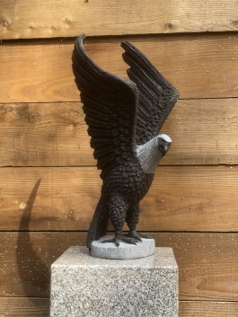 Landing Eagle by Ephious Chvhanga at The Sculpture Park