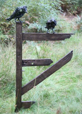 Crows on Gate by Olivia Ferrier