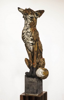 Sitting Fox by Brendan Hesmondalgh from The Sculpture Park