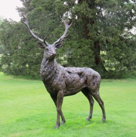 Tanya Russell, Red Deer Stag, Bronze Resin, 215cm high, 70cm wide, 150cm deep, The Sculpture Park