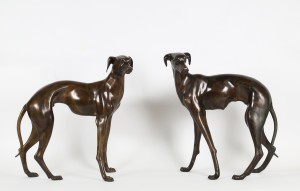 Pair of Greyhounds by Anon. Unknown at the sculpture park