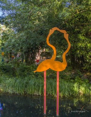 Giant Flamingo's by Pierre Diamantopoulo at The Sculpture Park