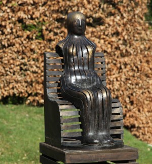 Figure on a Park Bench by Geraldine Knight