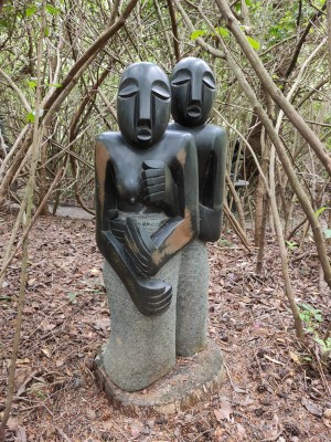 Couple Embraced by Locardia Ndandarika at The Sculpture Park