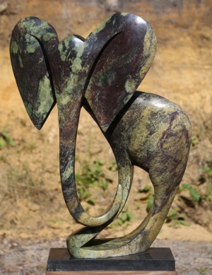 Dancing Elephant by Innocent Nyashenga at The Sculpture Park