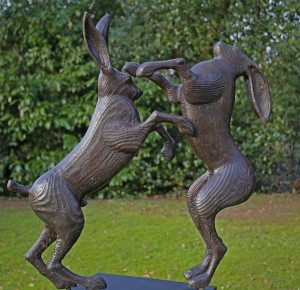 Boxing Hares by Martin Scorey