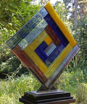 Martyn Barratt, De Stijl, Glass Sculpture at The Sculpture Park