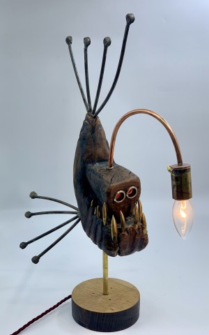 Angler Fish Table Lamp by Nik Burns at The Sculpture Park