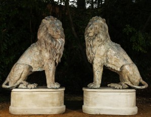 Sitting Lions by Anon Unknown at The Sculpture Park