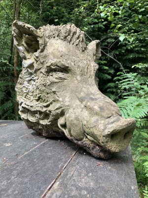 Stephen Hunton, The Boar, Reconstituted Portland Stone, The Sculpture Park