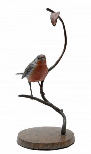 Robin on Branch by Steve Langford at The Sculpture Park