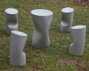 Table and Four Stools at The Sculpture Park