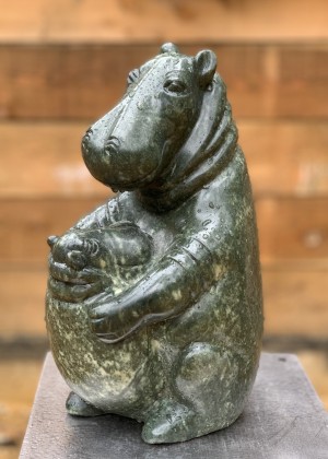 Mother and Baby Hippo by Tracy Chatsama at The Sculpture Park