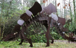 Life size Stegosaurus by Wilfred Pritchard at The Sculpture Park 