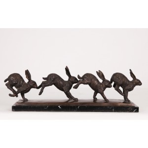 Four Running Hares by Anon. Unknown at the sculpture park