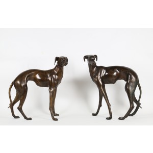 Pair of Greyhounds by Anon. Unknown at the sculpture park
