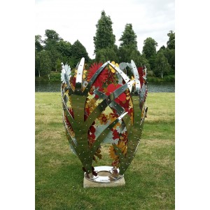 Bud - red and gold by Ruth Moilliet at The Sculpture Park