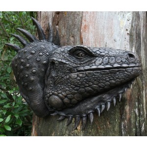 Giant Iguana Head Plaque by David Cooke