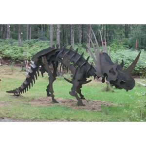 Life size Triceratops by Wilfred Pritchard at The Sculpture Park