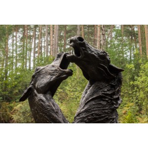 Enzo Plazzotta, Carmargue Horses, Bronze, From an Edition of 6 at The Sculpture Park