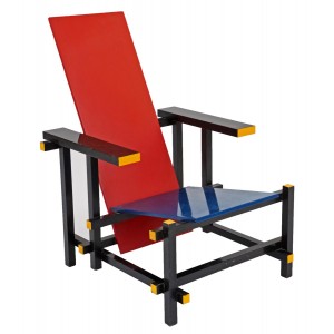 Red and Blue Chair by Gerrit Thomas Rietveld