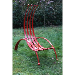 Fork Chair Red by Ian Gill