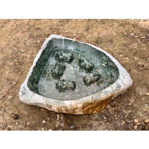 5 Hippo Bird Bath by Timothy Rukodzi at The Sculpture Park