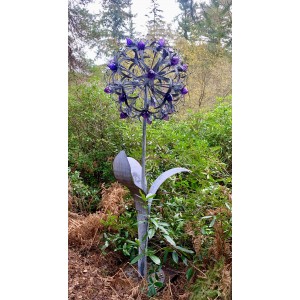 Purple Sensation Allium by Jenny Pickford at The Sculpture Park