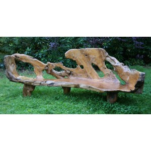 Large Carved Bench