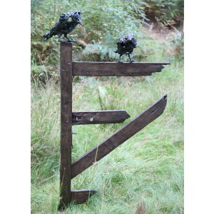 Crows on Gate by Olivia Ferrier