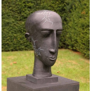 Black Head Lined by Patricia Volk at The Sculpture Park