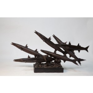 School of Barracuda by Sam Chat at The Sculpture Park