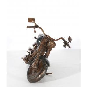 Miniature 'Freedom', Harley Davidson Fatboy by Steve Wood and Clive Morris at The Sculpture Park