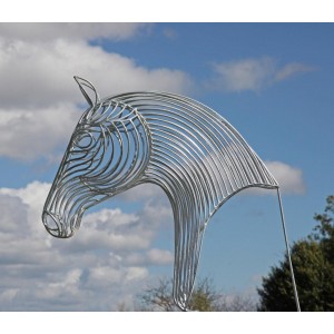 Chrome Horse Head by William Thomson