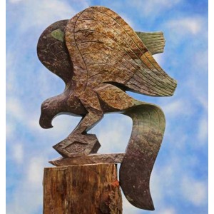 Landing Eagle by Witness Bonjisi at The Sculpture Park
