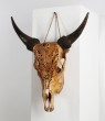 Carved African Wildebeest Skull by Anon. Unknown at the sculpture park