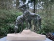 Anon. Greyhounds, Bronze, Signed, 28cm high, 33cm wide, 12cm deep
