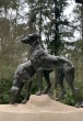 Anon. Greyhounds, Bronze, Signed, 28cm high, 33cm wide, 12cm deep