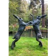 Monumental Boxing Hares by Lucy Kinsella at The Sculpture Park