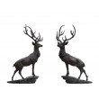 2 Stags standing on Craggy Rock by Anon Unknown at The Sculpture Park