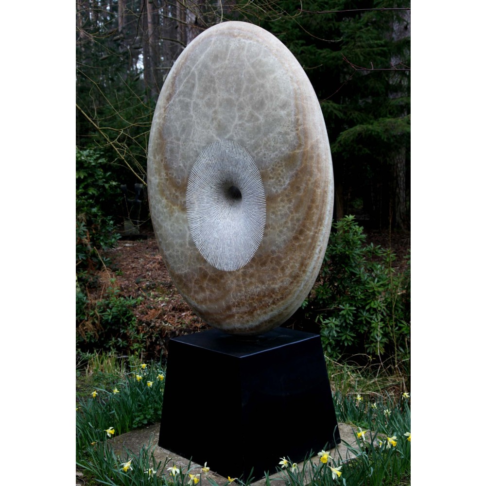 Stone Scupture 'Destiny' in Honey Onyx, by Jonathan Loxley